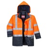 Bizflame Rain Warnschutz Multinorm Jacke, S779, Orange/Marine, Größe M